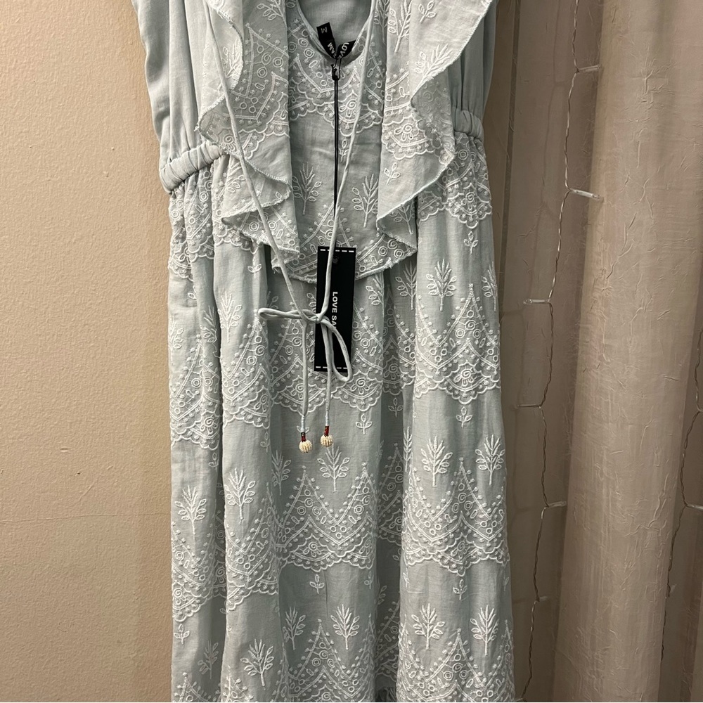 Anthropologie Love Sam Dress Sam Amia Embroidered Lace Maxi Dress - Picture 8 of 13